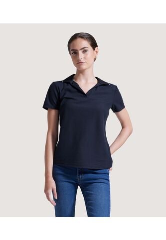 Polo Para Mujer Manga Corta Color Negro Marca Ostu #40110137 Ostu