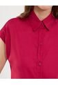 Camisa Para Mujer Manga Corta Color Rojo Marca Ostu #40010306 de Ostu