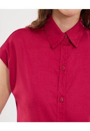 Camisa Para Mujer Manga Corta Color Rojo Marca Ostu #40010306
