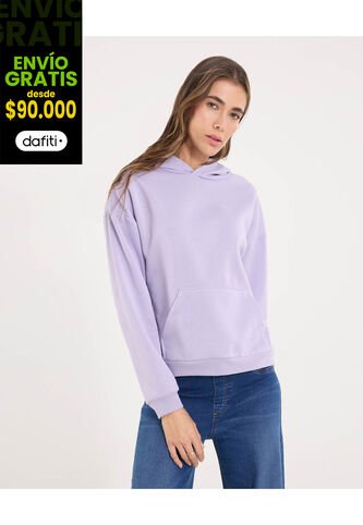 Buzo Para Mujer Hoodie Color Lila Marca Ostu #40060503 Ostu