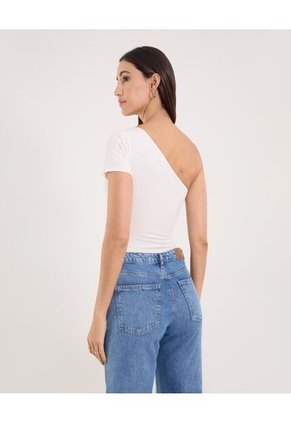 Body Para Mujer Manga Corta Color Crema Marca Ostu #40200207