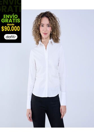 Camisa Para Mujer Manga Larga Color Crudo Marca Ostu #40010279 Ostu