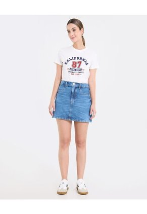 Falda  Para Mujer Corto Color Azul Marca Ostu #40140193