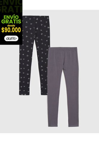 Leggins Infantil Niña Largo Color Negro Marca Ostu #90230120 Ostu