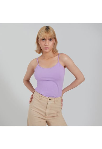 Top Para Mujer Top Color Morado Marca Ostu #40220311