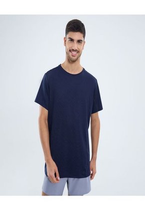 Camiseta Para Hombre Manga Corta Cuello Redondo Color Azul Marca Ostu #60091654