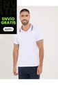 Polo Para Hombre Cuello Tejido Sin Bolsillo Color Blanco Marca Ostu #60110767 de Ostu