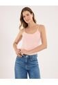 Top Para Mujer Cuello Redondo Color Rosado  Marca Ostu #40220263 de Ostu