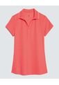 Polo Para Mujer Manga Corta Color Coral Marca Ostu #40110164 de Ostu