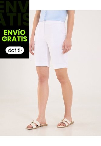 Bermuda Para Mujer Regular Corto Color Crudo Marca Ostu #40100097 Ostu