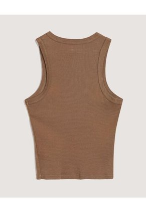 Camiseta  Para Mujer Manga Sisa Cuello Redondo Color Café Marca Ostu #40092556