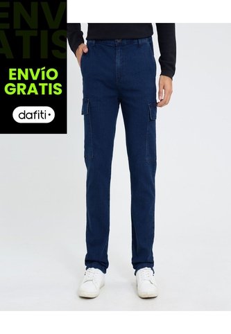 Jean Para Hombre Carrot Color Azul Marca Ostu #60160402 Ostu