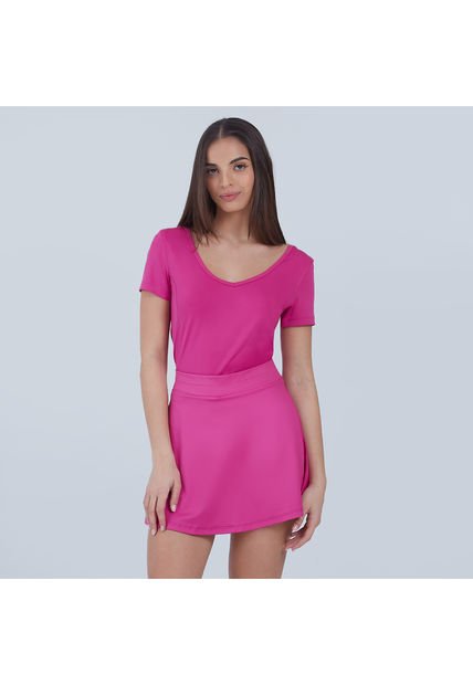 Falda Para Mujer Medio Color Orquidea Marca Ostu #40140110