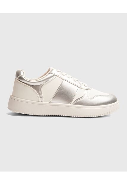 Tenis Para Mujer Casual Color Plata Marca Ostu #40720176