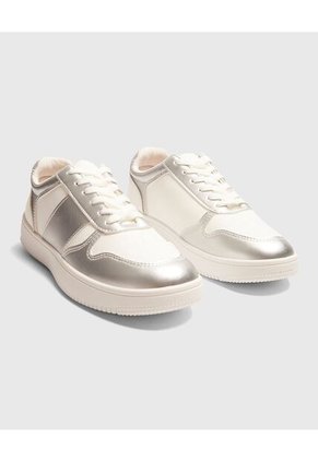 Tenis Para Mujer Casual Color Plata Marca Ostu #40720176