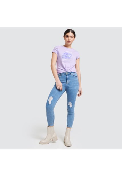 Jean Para Mujer Push Up Color Azul  Marca Ostu #40160247