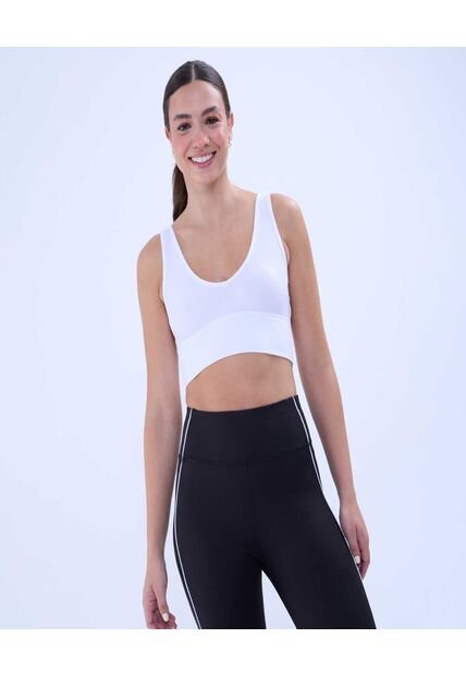 Crop Top Para Mujer Manga Sisa Color Blanco Marca Ostu #40092085