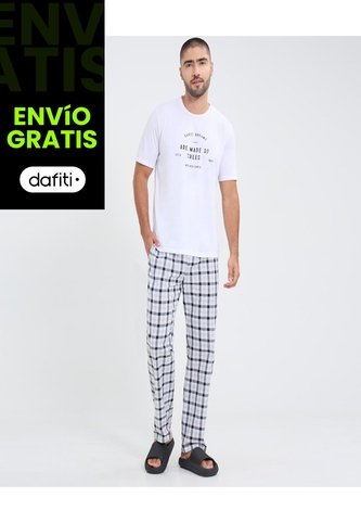 Pijama Para Hombre M/C P/L Color Negro Marca Ostu #60040194 Ostu