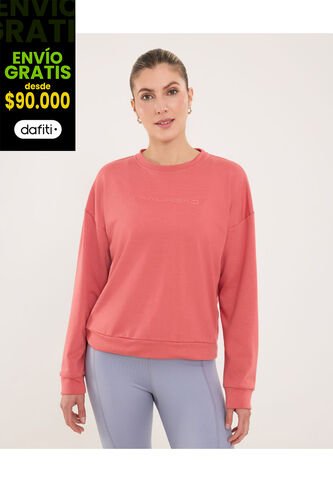 Buzo Para Mujer Cuello Redondo Color Coral Marca Ostu #40060483 Ostu