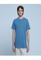 Camiseta Para Hombre Manga Corta Cuello Henley Color Indigo Marca Ostu #60091179 de Ostu