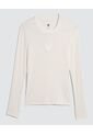 Camiseta Para Niña Manga Larga Cuello Redondo Color Crema Marca Ostu #90090258 de Ostu