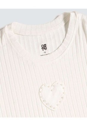 Camiseta Para Niña Manga Larga Cuello Redondo Color Crema Marca Ostu #90090258