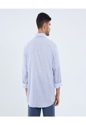 Camisa Para Hombre Manga Larga Con Bolsillo Cuello Button D Color Blanco Marca Ostu #60010806