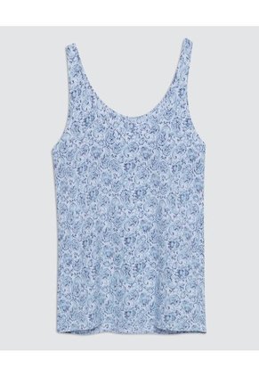 Blusa Para Mujer Manga Sisa Color Azul Marca Ostu #40120855