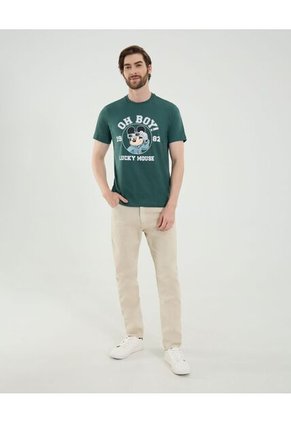 Camiseta Con Estampado Lucky Mouse  De Hombre #60091747 Ostu