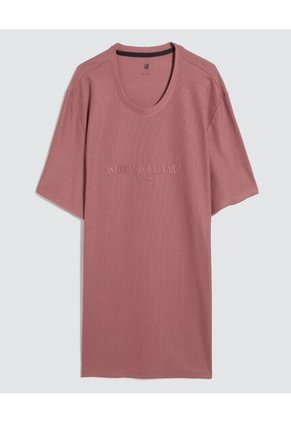 Camiseta Para Hombre Manga Corta Color Terracota Marca Ostu #60091343