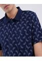 Polo Para Hombre Cuello Tejido Con Bolsillo Color Azul Oscuro Marca Ostu #60110524 de Ostu