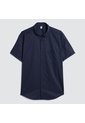Camisa Para Hombre Manga Corta Con Bolsillo Color Azul  Marca Ostu #60010628 de Ostu