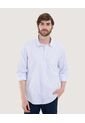 Camisa Para Hombre Manga Larga Con Bolsillo Cuello Casual M Color Blanco Marca Ostu #60010858 de Ostu