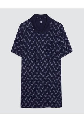 Polo Para Hombre Cuello Tejido Con Bolsillo Color Azul Oscuro Marca Ostu #60110524