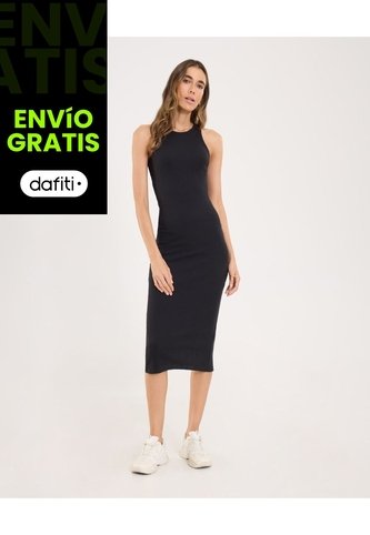 Vestido Para Mujer M/Sisa Largo Color Negro Marca Ostu #40170299 Ostu