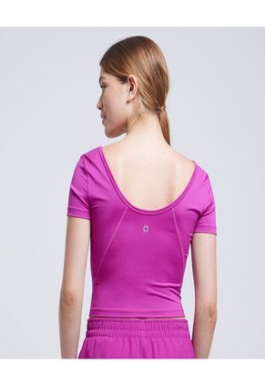 Camiseta Para Mujer Manga Corta Color Fucsia Marca Ostu #40092081