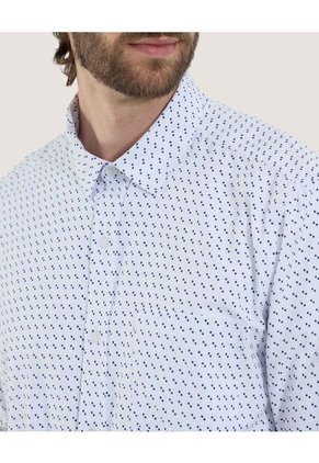 Camisa Para Hombre Manga Larga Con Bolsillo Cuello Casual M Color Blanco Marca Ostu #60010858