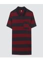 Polo Para Hombre Cuello Tejido Con Bolsillo Color Vino Marca Ostu #60110539 de Ostu