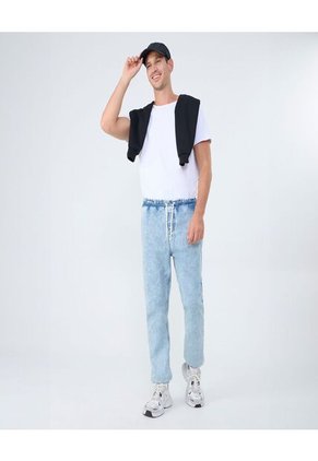 Jean Para Hombre Jogger Color Azul Claro Marca Ostu #60160343