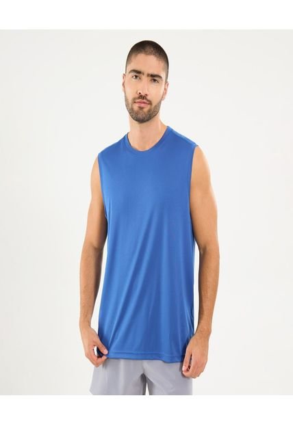 Camiseta Para Hombre Manga Sisa Cuello Redondo Color Azul Marca Ostu #60091619