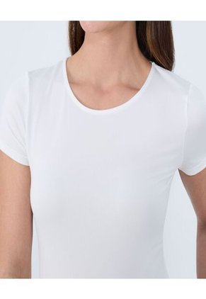 Body Para Mujer Manga Corta Color Hueso Marca Ostu #40200165