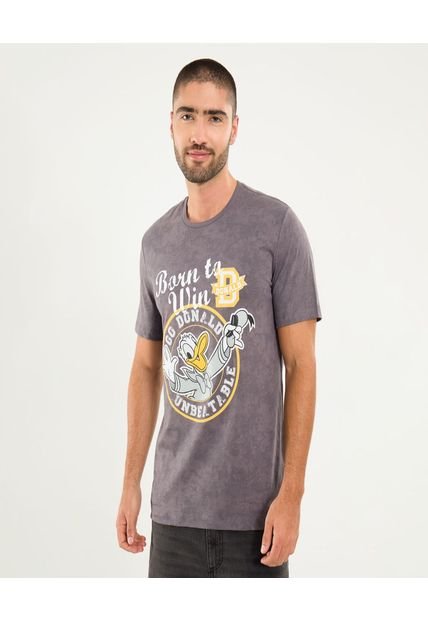 Camiseta Para Hombre Manga Corta Cuello Redondo Color Gris Marca Ostu #60091682