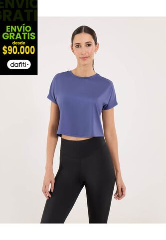 Camiseta Para Mujer Manga Sisa Cuello Redondo Color Azul Marca Ostu #40092548 Ostu