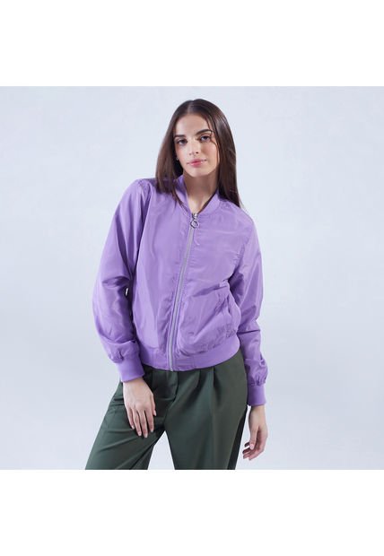Chaqueta Para Mujer Bomber Color Morado Marca Ostu #40080134