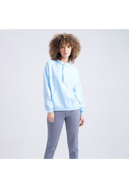 Buzo Para Mujer Hoodie Color Azul  Marca Ostu #40060286