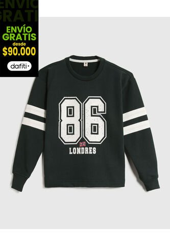 Buzo Infantil Niño Cuello Redondo Color Verde Marca Ostu #80060182 Ostu