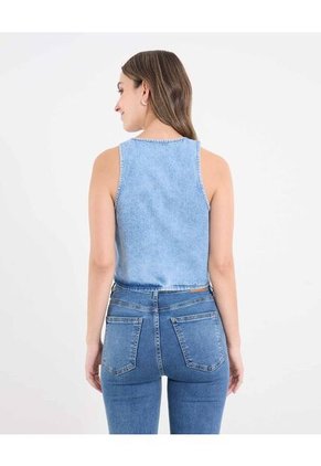 Chaleco  Para Mujer Plano Color Azul Marca Ostu #40250028