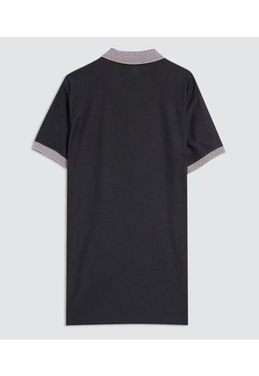 Polo Para Hombre Cuello Tejido Sin Bolsillo Color Negro Marca Ostu #60110751