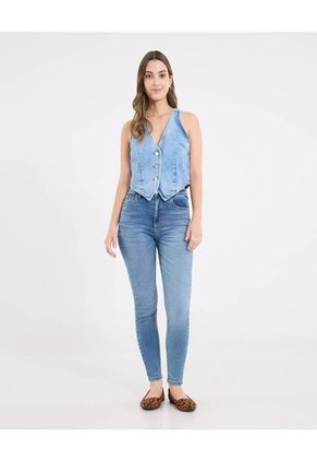 Chaleco  Para Mujer Plano Color Azul Marca Ostu #40250028