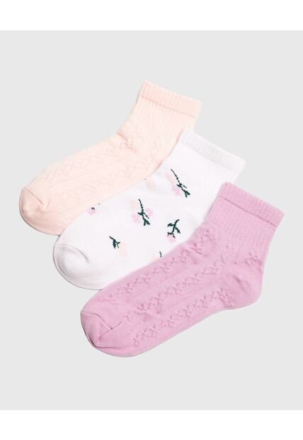 Medias Infantil Niña Tobillera Color Negro Marca Ostu #90980143